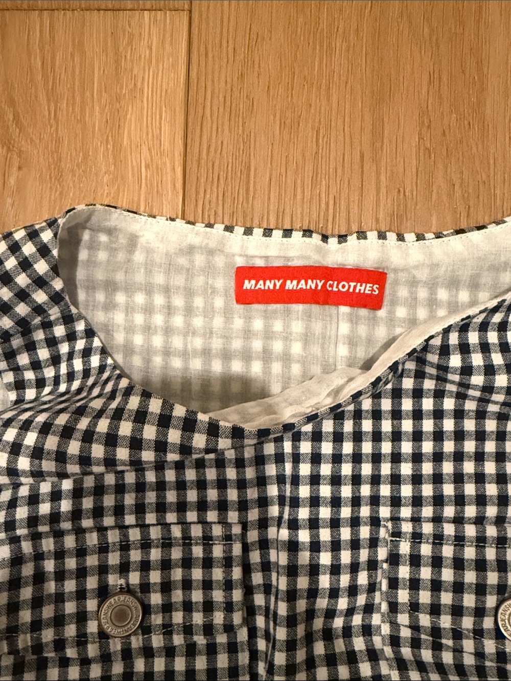 Many Many Clothes The Winona Dress Navy Plaid - Picture 3 of 7